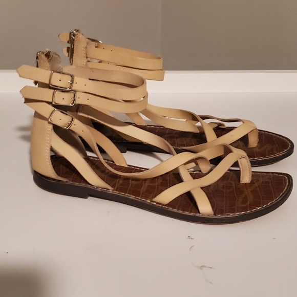 SAM EDELMAN GALLAGHER women's leather strappy sandals size 8M - Picture 4 of 7